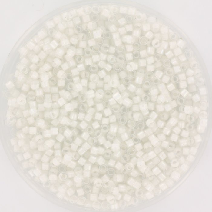 Miyuki Delica's 11/0  White Lined Ab Crystal Ab, 5 grams