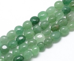 Natural Green Aventurine Gemstone Beads 11x10x8mm, strand 30~45  pieces