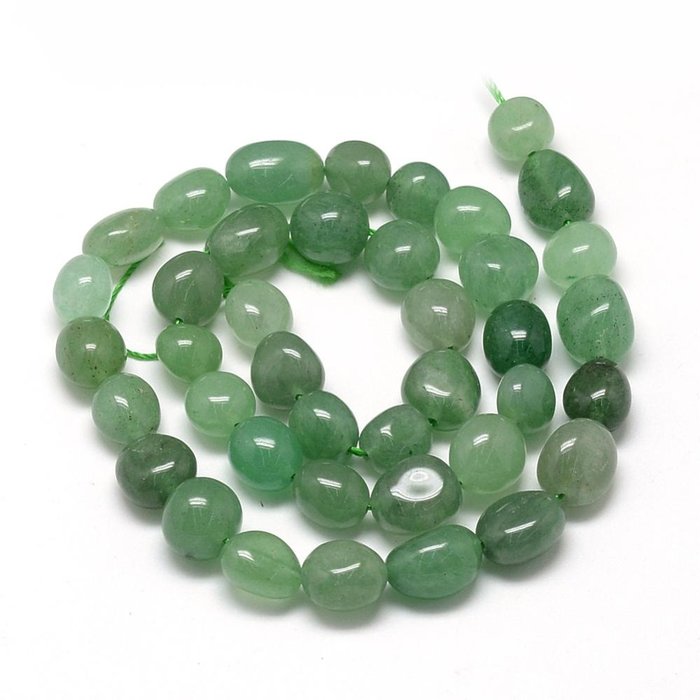 Natural Green Aventurine Gemstone Beads 11x10x8mm, strand 30~45  pieces