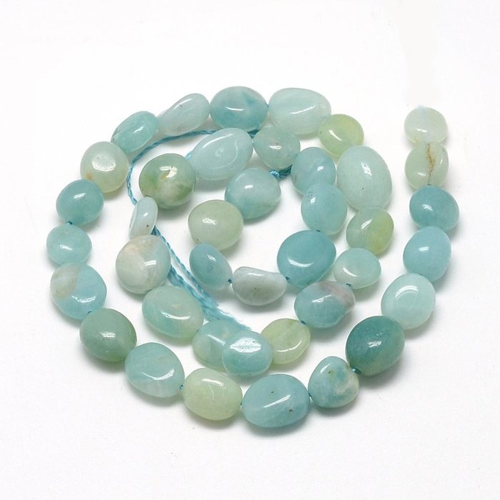 Natural Amazoniet Edelsteen Kralen 11x10x8mm, streng 30~45  stuks