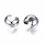 Stainless Steel Crimp Beads Covers Silver 4mm, 20 pieces