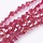 Faceted Glassbeads Bicone 4mm Dark Red Shine, 90 pieces