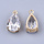 1115 Glass Charm Teardrop Clear 15x8x6mm