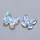 Glass Charm Butterfly Clear Shine 9x11x3mm