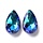 Glass Charm Teardrop Blue Shine 16x9x5mm