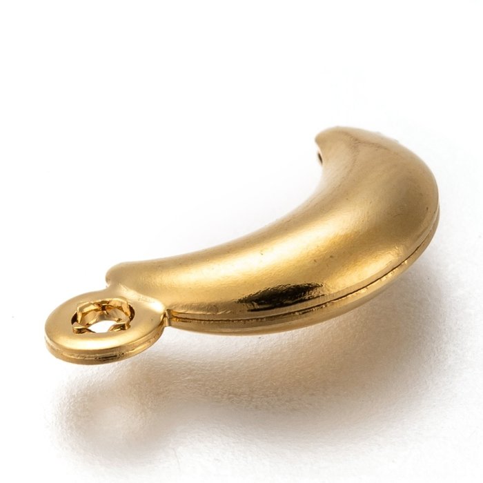 Stainless Steel Charm Moon 16x8mm