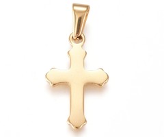 Stainless Steel Charm Cross 24x14.5mm