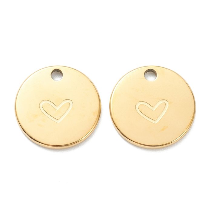 Stainless Steel Charm Heart 11.5mm