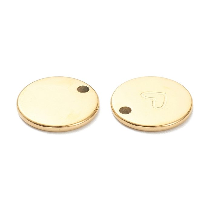 Stainless Steel Charm Heart 11.5mm