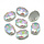 Glass Connector Oval 14x10x6.5mm Crystal Shine