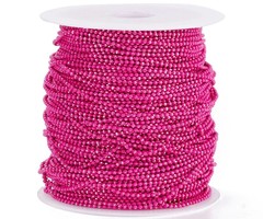 3 meter Ball Chain Fuchsia Pink 1.5mm
