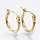 2 stuks Stainless Steel Hoop Oorbellen 15x2mm - A75