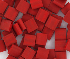 35 Stuks Miyuki Tila 5x5mm  Metallic Matte Brick Red