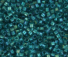 Miyuki Delica's 11/0  Fancy Lined Teal, 7.2 gram
