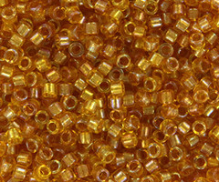 Miyuki Delica's 11/0  Fancy Lined Marigold, 5 gram