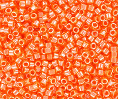 Miyuki Delica's 11/0  Opaque Luster Mandarin, 5 gram