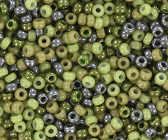 Miyuki Rocailles 11/0 -  Kaki Mix, 5 gram
