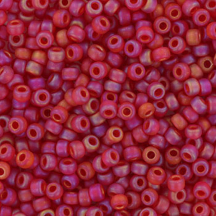 Miyuki Rocailles 11/0 -  Transparant Matte AB Ruby, 5 gram
