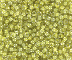 Miyuki Rocailles 11/0 -   Light Olive Lined Crystal Luster, 5 gram
