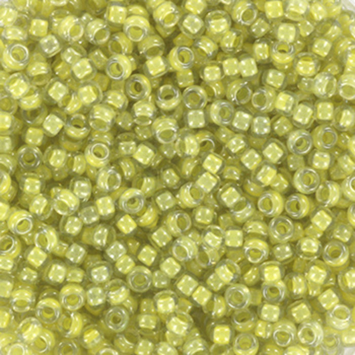 Miyuki Rocailles 11/0 -   Light Olive Lined Crystal Luster, 5 gram