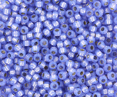 Miyuki Rocailles 11/0 -   Silverlined Alabaster Dyed Violet, 5 gram