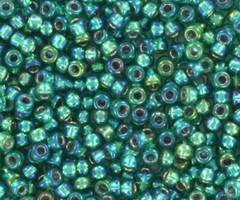 Miyuki Rocailles 11/0 -  Silverlined AB Emerald, 5 gram