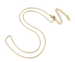 Stainless Steel Necklace 2mm Gold Plated