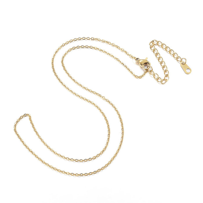 Stainless Steel Ketting 2mm Gold Plated 41 cm