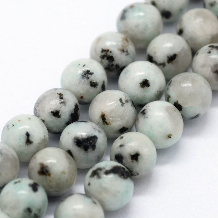 Natural Sesame Jasper Gemstone Beads 6mm, strand 55 pieces