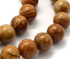 Natural Wood Lace Stone Gemstone Beads 6mm, strand 55 pieces