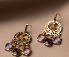How to make Earrings with Crystal Glass Beads