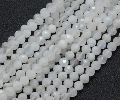 Natural Moonstone Gemstone Faceted Beads 4mm, strand 90 pieces