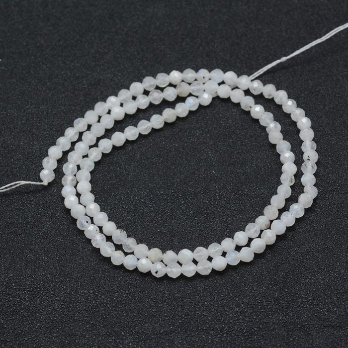 Natural Moonstone Gemstone Faceted Beads 4mm, strand 90 pieces