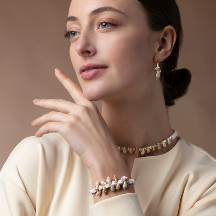 Schelpjes en Katsuki Kralen - Set Ketting, Armband en Oorbellen Inspi411