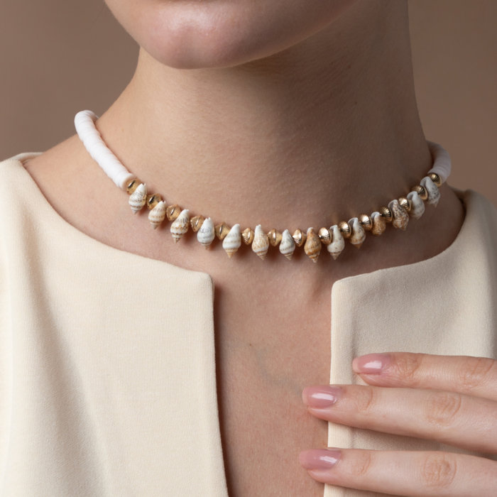 Schelpjes en Katsuki Kralen - Set Ketting, Armband en Oorbellen Inspi411