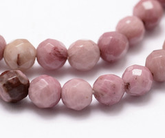 Natural Rhodochrosiet Edelsteen Facetkralen 4mm, streng 100 stuks