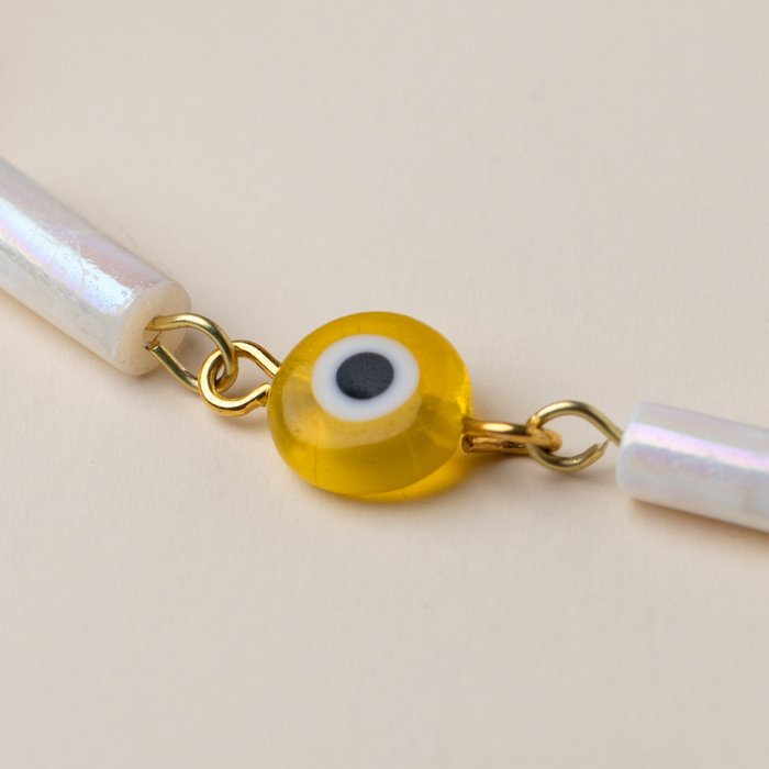 Gekleurde Boze Ogen met Schelp Kralen Ketting Inspi431