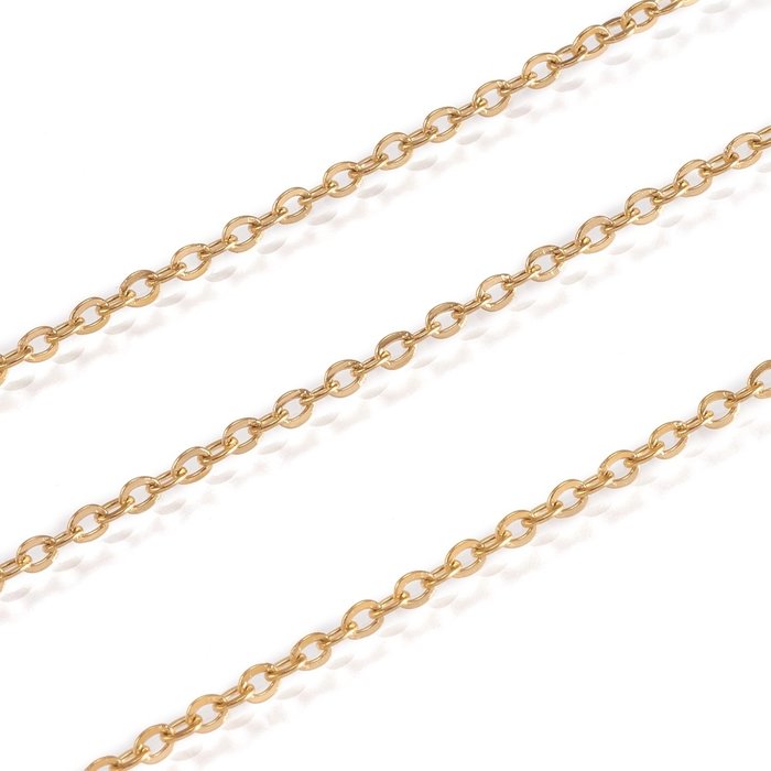 1 meter Stainless Steel Chain Ketting 2x1.5mm - A37