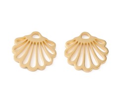Stainless Steel Charm Shell 15x16mm