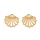 Stainless Steel Charm Shell 15x16mm