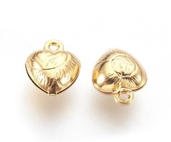 Stainless Steel Charm Heart 9x7mm