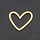 Stainless Steel Connector 18K Gold Plated Heart 10.5x13mm