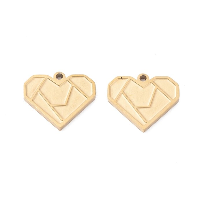 Stainless Steel Charm Heart 13x15mm