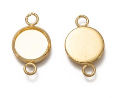 3 stuks Stainless Steel Tussenzetsel voor 10mm Cabochon 20x12mm