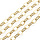 1 meter Stainless Steel Chain 6.6x4mm 18K Gold Plated - A40