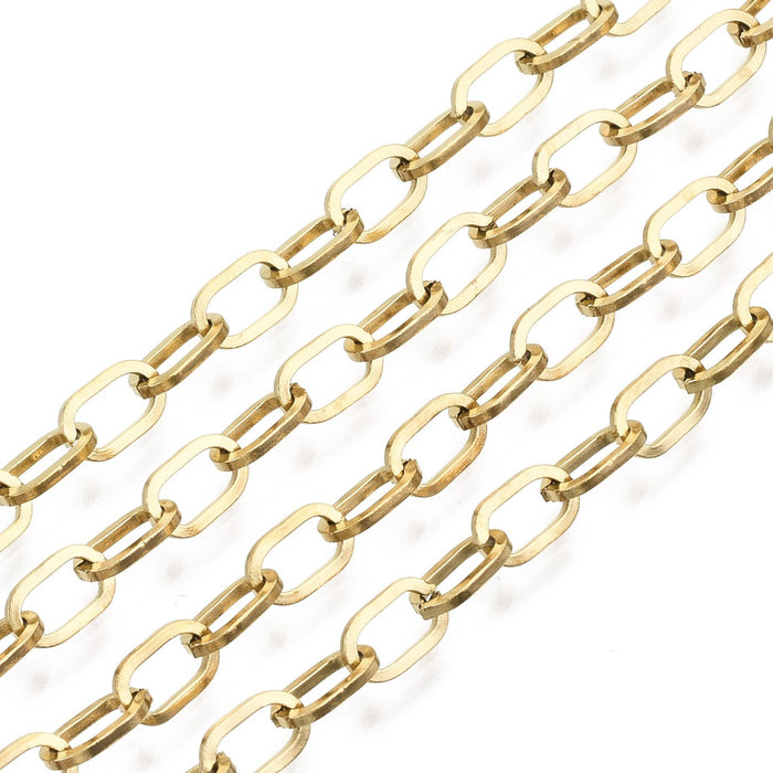 1 meter Stainless Steel Chain 6.6x4mm - A40