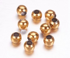20 stuks Stainless Steel Spacer Beads 4x3.5mm