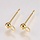 6 stuks Stainless Steel Studs Oorbel 18K Gold Plated 14x6mm - A43