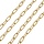 Stainless Steel Chain Ketting 17x7mm 18K Gold Plated, 1 meter