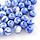 Acrylic Beads Marble Look 8mm Royal Blue, 50 pieces